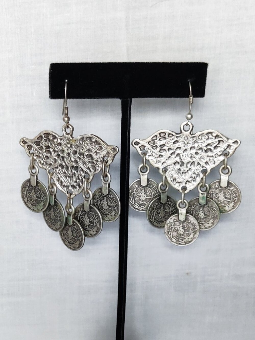Turkish Anatolian Style Coin Dangle Earrings